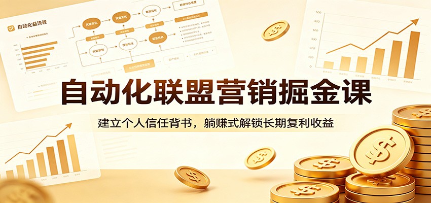 联盟营销自动化掘金课，靠个人信任背书搭建轻资产被动收入体系 - 缩略图