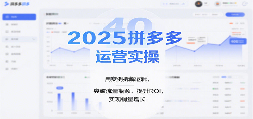 拼多多运营实操,从选品到售后77节,直通车0.2元出价、差评删除、仅退款追回都拆了 - 缩略图