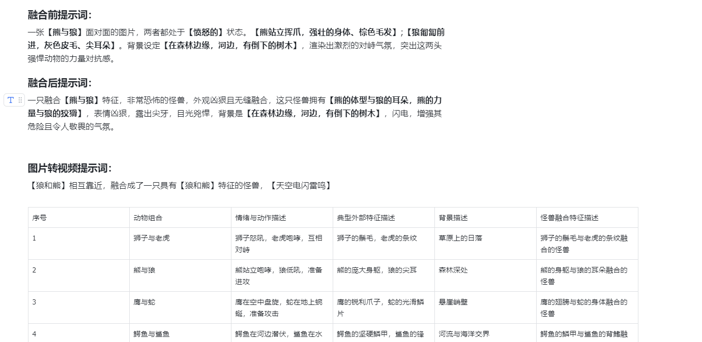 抖音AI动物融合视频教程，即梦AI出图和融合怪兽图，可灵转视频剪映合成，十几秒爆款玩法拆解 - 缩略图