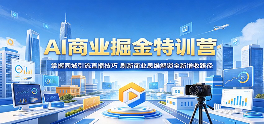 AI商业掘金特训营，三天三位导师拆解同城引流、直播成交与门店抢客 - 缩略图