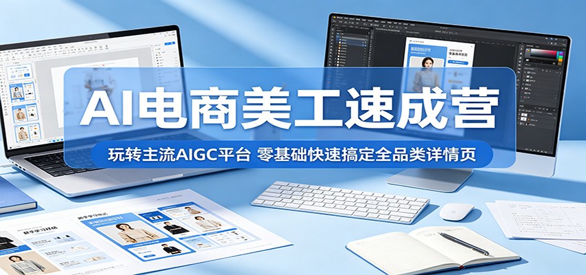 AI电商美工速成，即梦+SD+ComfyUI组合出图，零基础搞定全品类商品详情页 - 缩略图