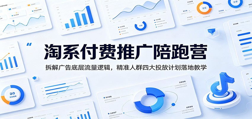 淘系付费推广陪跑营，拆解付费广告流量逻辑，精准人群四大投放计划落地与调优 - 缩略图
