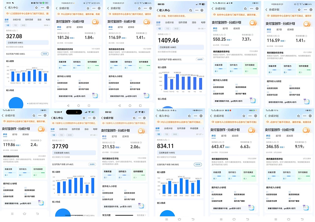 支付宝分成计划项目资料截图