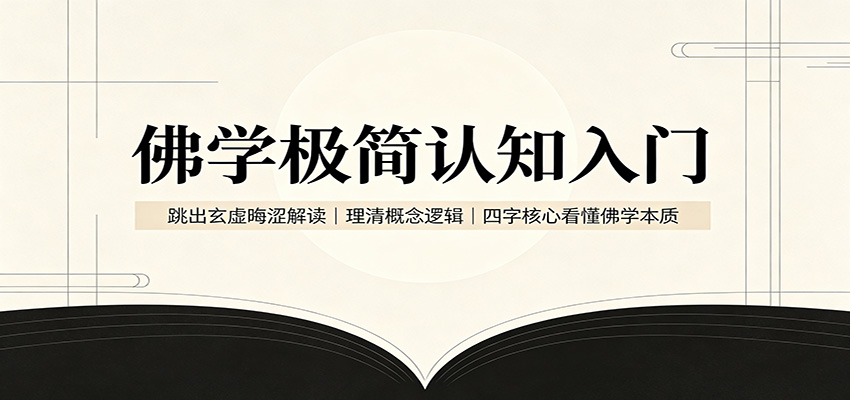 佛学极简认知入门，跳出玄虚晦涩，理清概念逻辑，用四字核心看懂佛学本质 - 缩略图