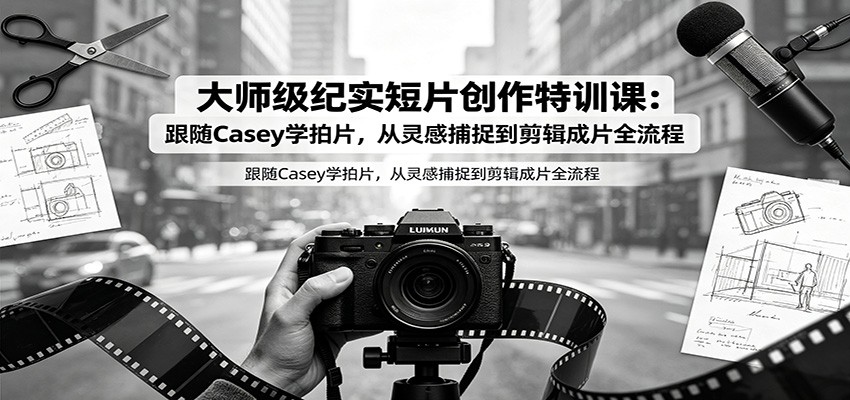 Casey Neistat纪实短片创作课，从日常灵感挖掘、自发性拍摄到复杂叙事剪辑成片全流程 - 缩略图