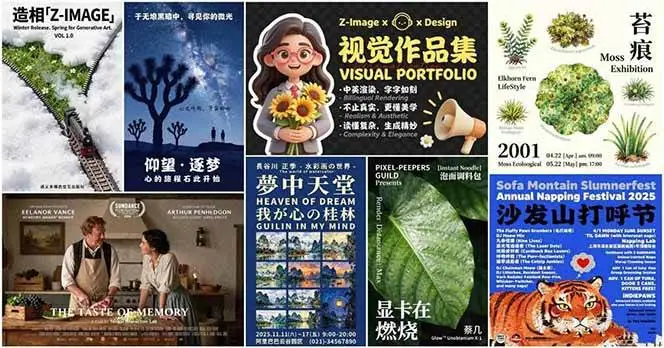 Z-Image 的中英文文字渲染效果