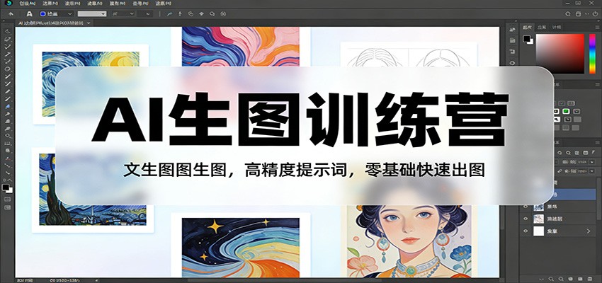 AI生图训练营，零基础文生图图生图，高精度提示词与图片复刻，覆盖小红书图文、封面海报、AI模特试衣 - 缩略图
