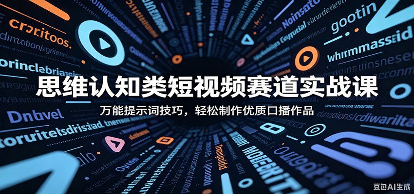 思维认知类口播短视频实战，万能提示词生成文案，配旁白素材剪映工程文件 - 缩略图