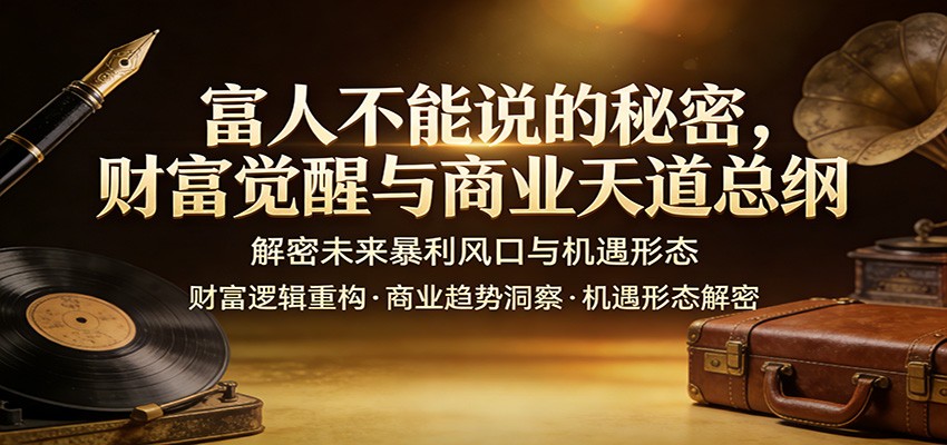 富人不说的赚钱内幕与商业天道，从市场营销、流量变现到谈判与情感的50多期私享课 - 缩略图