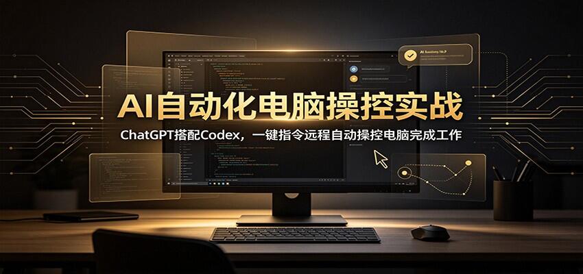 ChatGPT搭配Codex实操，用AI自动操控电脑完成办公整理、数据处理和批量脚本运行 - 缩略图