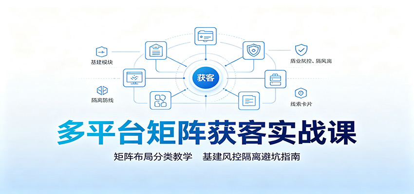 小红书抖音多平台矩阵获客课，横向纵向切片矩阵布局，手机设备与IP风控隔离避坑 - 缩略图