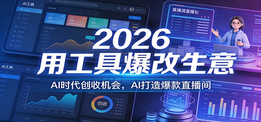 2026 AI工具爆改生意，张琦黄博讲普通人创收机会与AI+直播爆款打法 - 缩略图