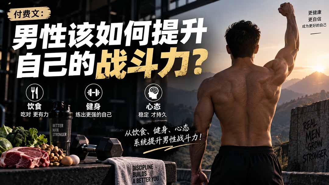 男性如何提升战斗力，饮食、健身、心态三方面的干货归纳 - 缩略图