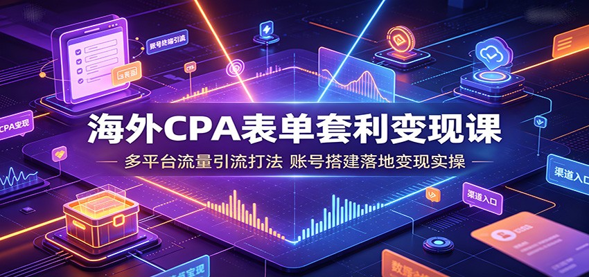 海外CPA表单套利，TikTok、Facebook、YouTube多平台引流与落地页搭建实操，2000+高利润细分赛道分享 - 缩略图