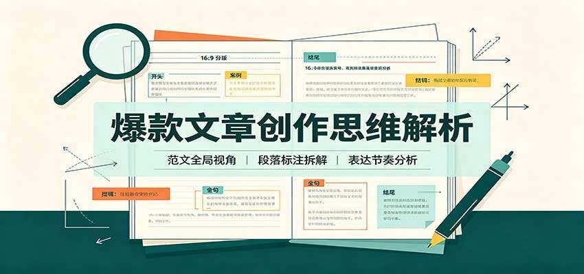 爆款文章拆解写作训练营，15天学会拆骨架、理逻辑、落地笔法，附助教真实拆文实操案例 - 缩略图