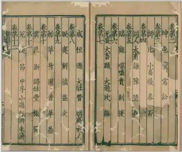 元代董真卿《周易会通》十四卷，汇集程颐朱熹易说，明洪武二十一年覆元翠岩精舍刊本 - 缩略图