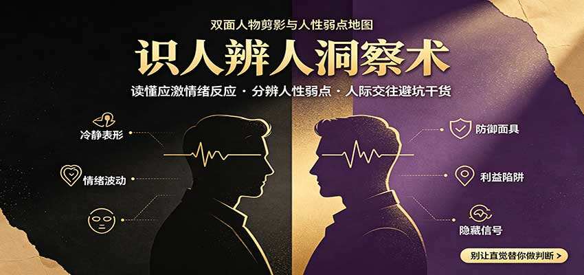 识人辨人的九个本能瞬间，从应激反应、利益受损到被冤枉看穿人性破绽 - 缩略图