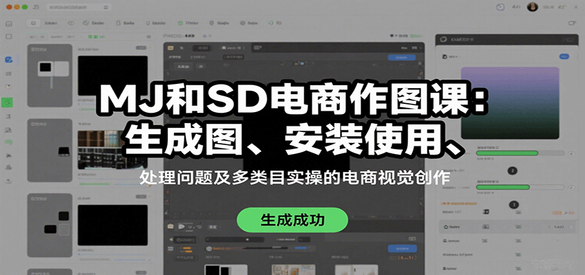 MJ和SD电商作图实操课，文生图图生图、ControlNet和LoRA，服装美妆宠物类目案例拆解 - 缩略图