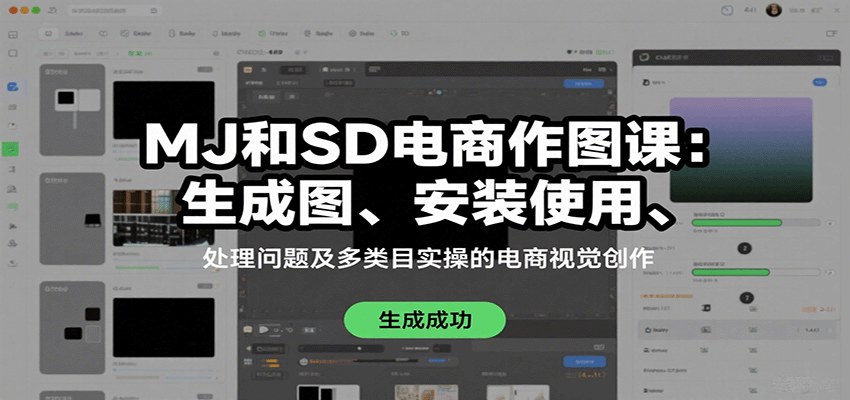 MJ和SD电商作图实操课,文生图图生图、ControlNet和LoRA,服装美妆宠物类目案例拆解 - 缩略图