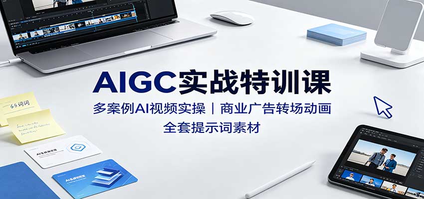AIGC实战特训课第5期，即梦+Seedance2实操AI商业广告与转场动画，附提示词素材 - 缩略图