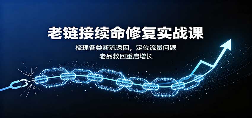 电商老链接续命修复实操，排查流量断崖下滑的诱因，分清哪些能救哪些该放弃 - 缩略图
