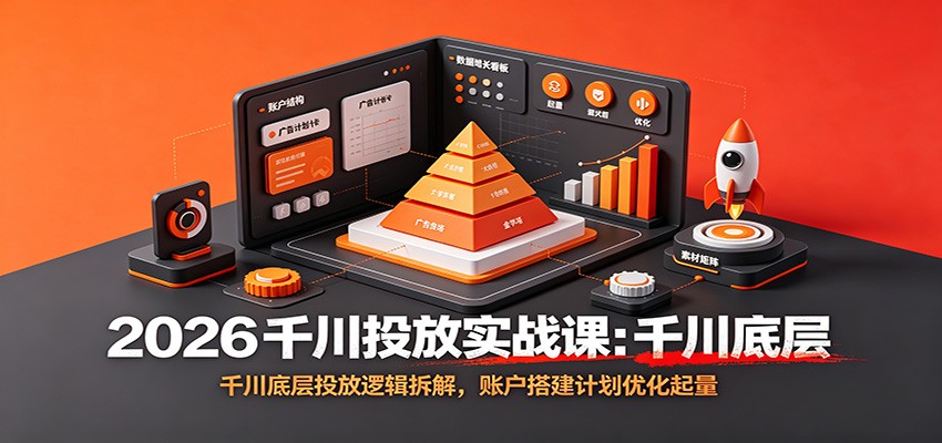 2026千川投放实战课，账户搭建、计划优化到起量的实操拆解 - 缩略图