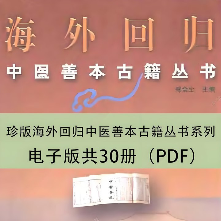 海外回归中医善本古籍丛书 珍版30册PDF电子版，中医古籍善本合集 - 缩略图
