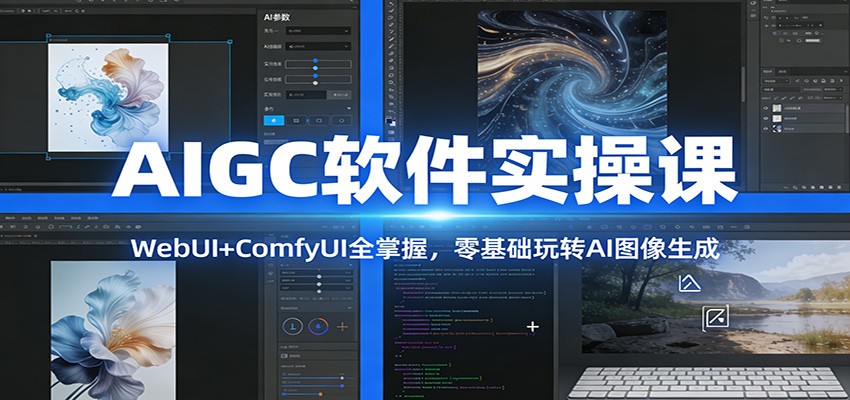WebUI+ComfyUI零基础实操课，图生图、ControlNet节点与插件进阶，AI绘图全流程 - 缩略图