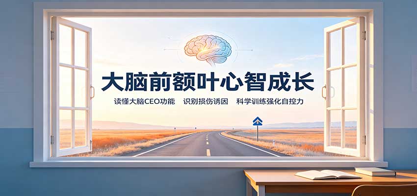 前额叶皮层脑科学课，纠正25岁发育误区，四大损伤诱因与五种自控力训练方法 - 缩略图