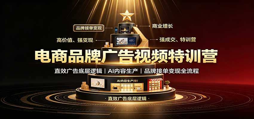 海外电商广告视频制作课，AI生成产品图人像与UGC素材，品牌合作接单变现全流程 - 缩略图