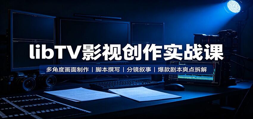 libTV AI短剧实战教程，从图片节点到导演台全流程出片，附剧本爽点库和视听语言课件 - 缩略图