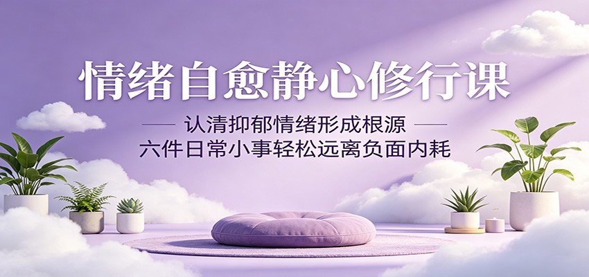 情绪自愈静心修行课，拆解情绪低落四大诱因，六件日常小事帮你远离内耗 - 缩略图