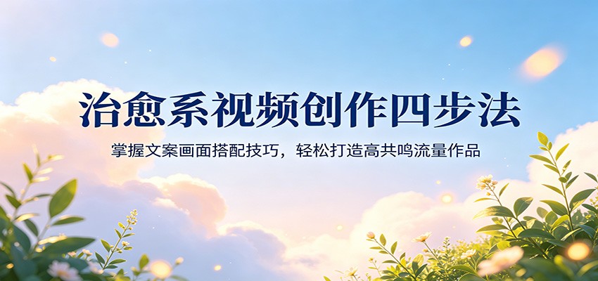 治愈系短视频创作四步法，文案、画面搭配到节奏把控，做出高共鸣高完播作品 - 缩略图