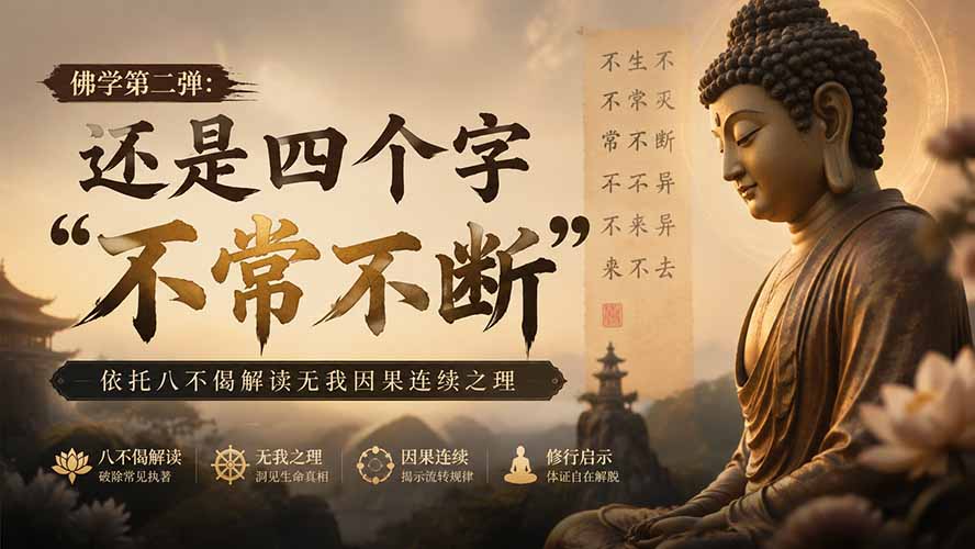 佛学第二弹 不常不断，用八不偈讲清无我和因果连续 - 缩略图