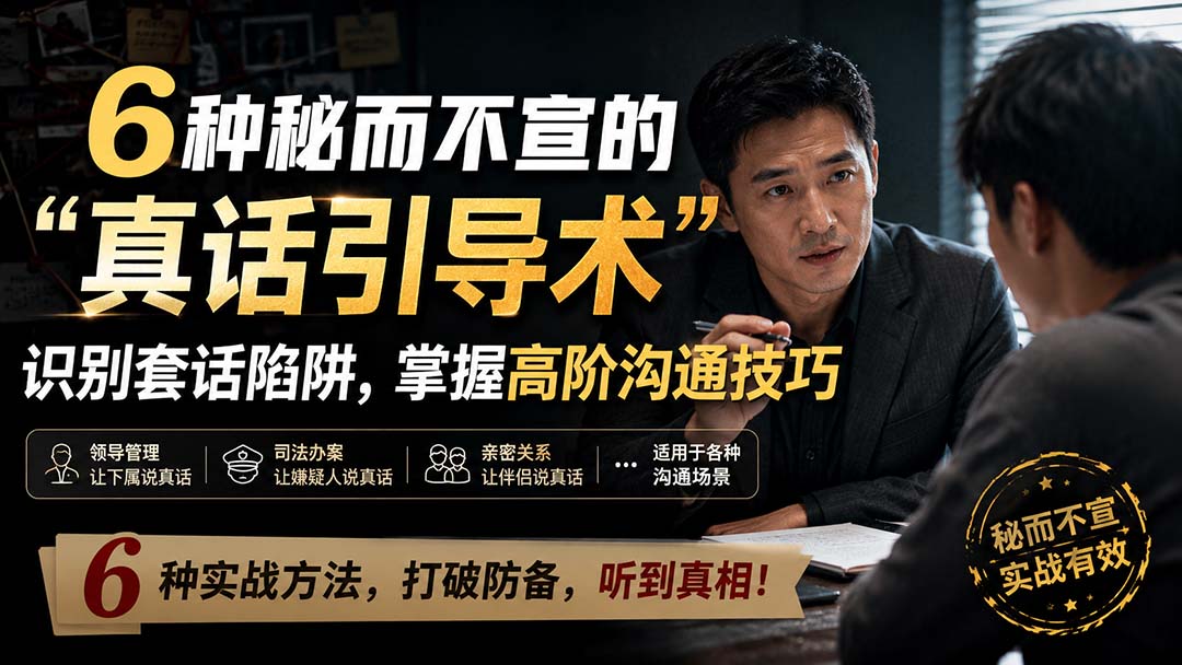 6种真话引导术，让对方放下防备主动说真话的沟通技巧 - 缩略图