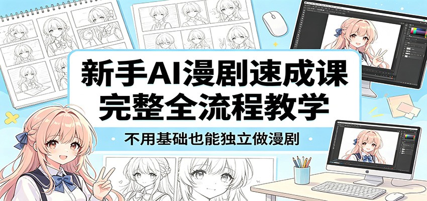 AI漫剧制作全流程教程，从分镜脚本、AI生图到画面一致性控制，零基础也能独立成片 - 缩略图