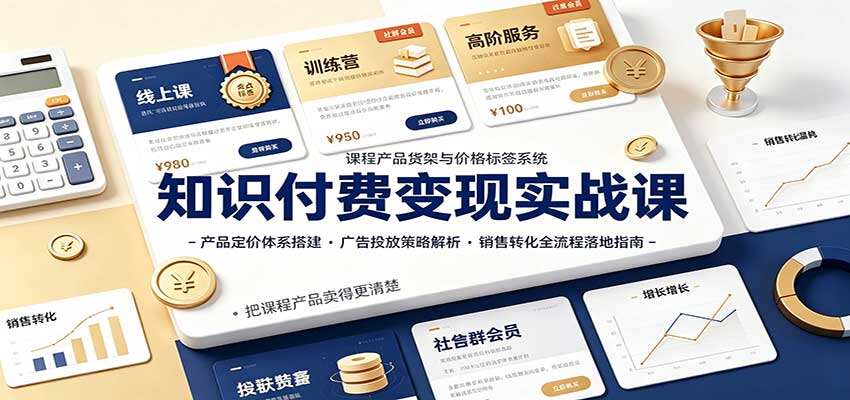 千万美金级线上教育变现系统，从产品定价到销售漏斗搭建和YouTube广告投放实操 - 缩略图