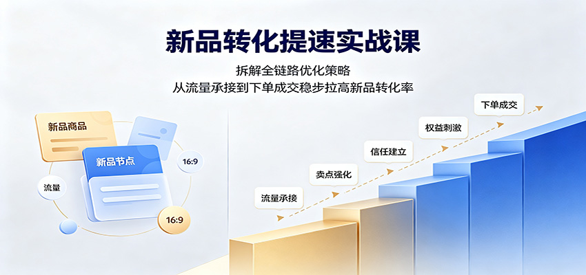 电商新品冷启动转化实操，标题主图详情页定价活动客服话术逐个优化，减少客户流失 - 缩略图