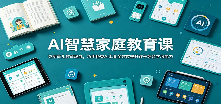 AI家庭教育课30讲，语数英分科辅导、错题本和绘本实操，教家长用AI工具帮孩子学习 - 缩略图