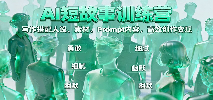 AI短故事写作课，9节课5步法从核心梗写到完整故事，人设素材Prompt全流程 - 缩略图