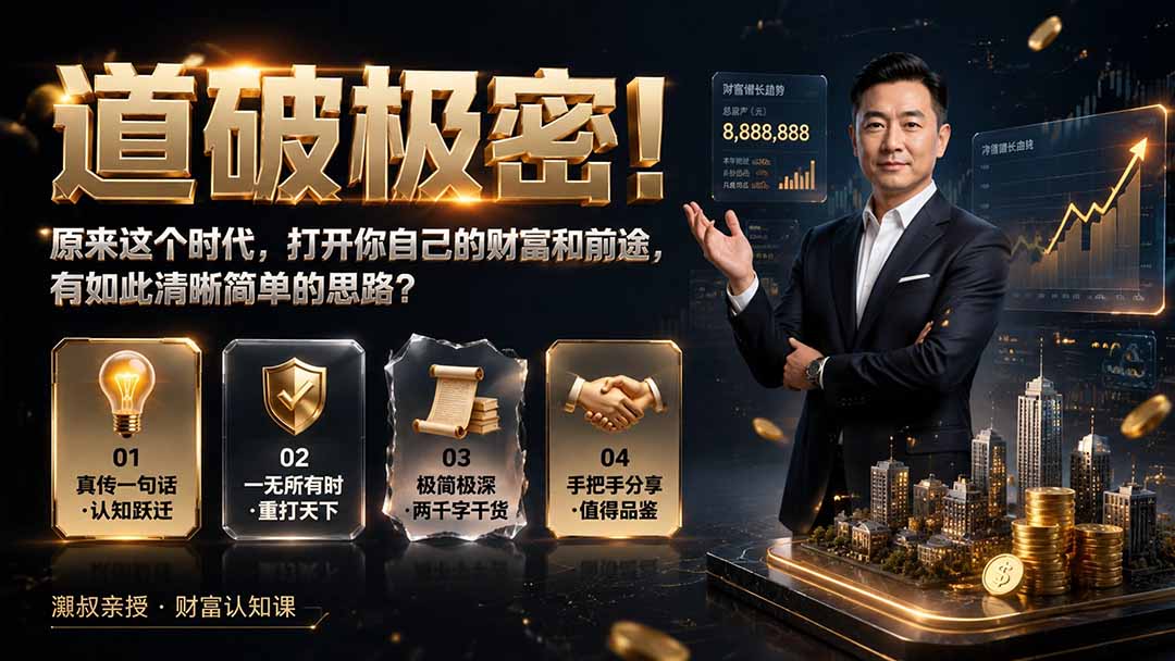 灏叔付费文章，一无所有时怎么一步步重打天下，两千余字讲清财富和前途 - 缩略图