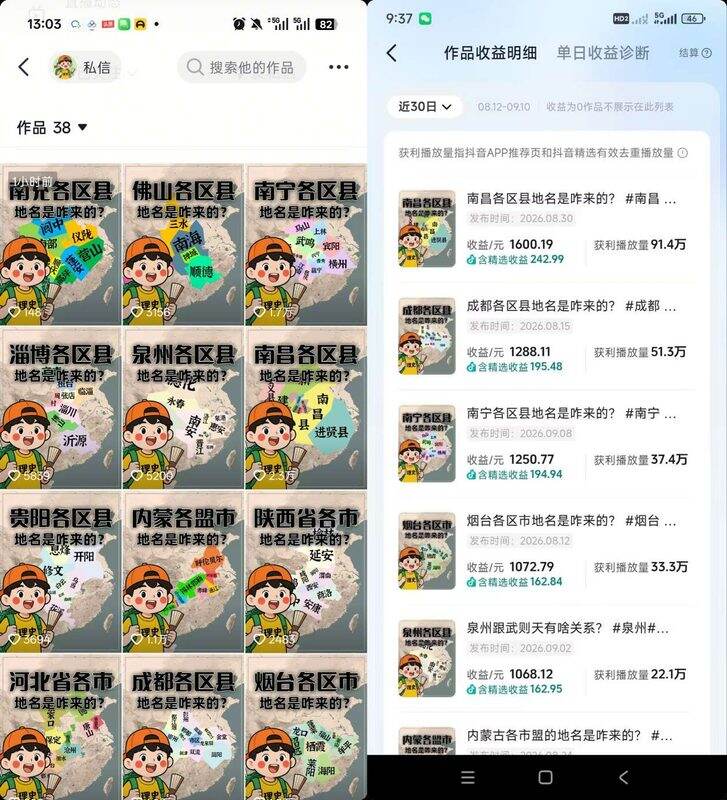 抖音3.2W粉博主AI历史游记短视频教学，文案配音到成片全流程实操，不用出镜，单条独家精选收益1k+ - 缩略图