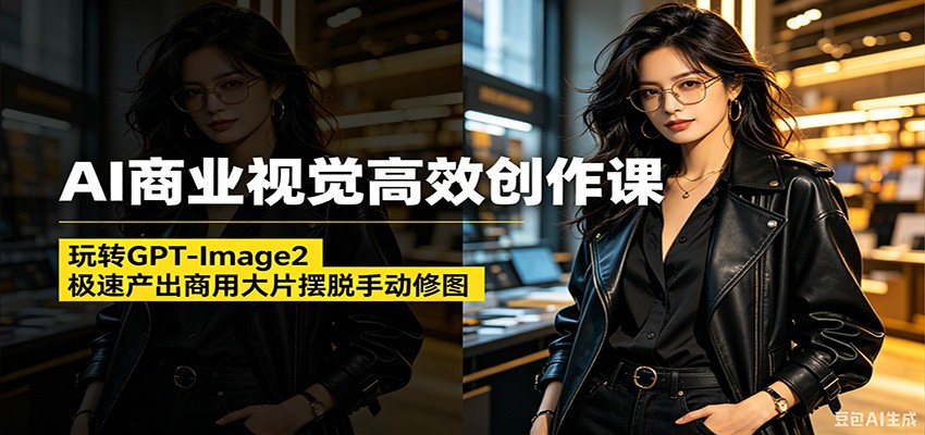 GPT-Image2电商视觉实战课，不用复杂提示词一键生成商用海报，产品图到电商详情页全流程 - 缩略图
