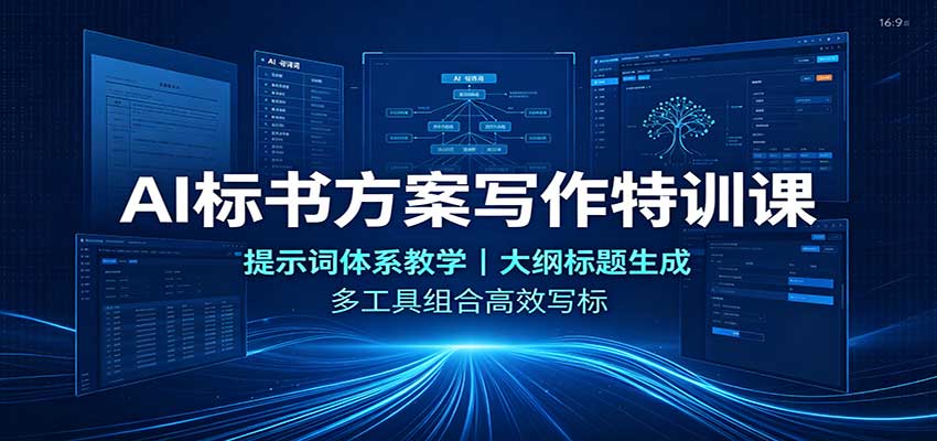 AI标书方案写作课，提示词体系到多级标题生成，豆包搭配标探长多工具组合提效 - 缩略图
