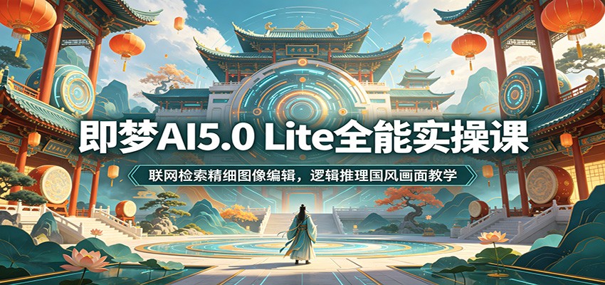 即梦AI5.0 Lite全能实操课，联网检索与精细图像编辑，逻辑推理、国风画面精准塑造 - 缩略图