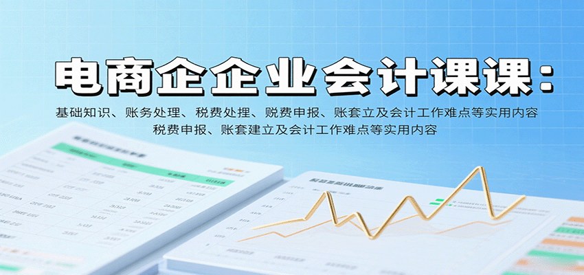 电商企业会计实操课,从账套建立、账务处理到税费申报全流程,含工作难点 - 缩略图