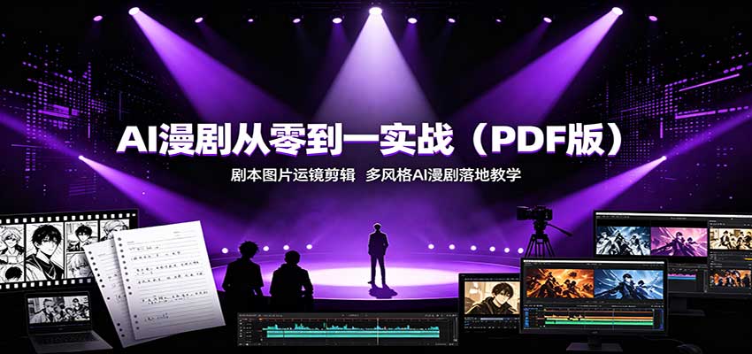AI漫剧从0到1全流程实战，剧本改写、图片运镜、生视频到剪辑封面，即梦AI和SD多画风落地 - 缩略图