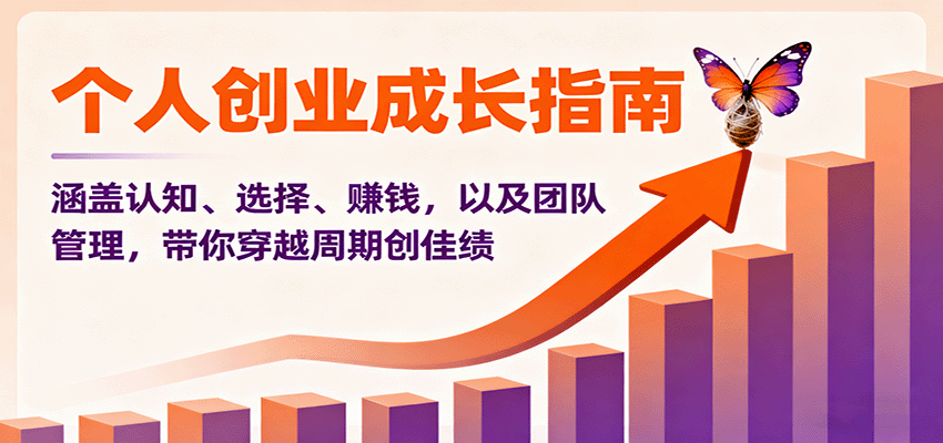个人创业成长指南 8讲音频课，从认知选择到第一桶金、矩阵增长和团队管理 - 缩略图