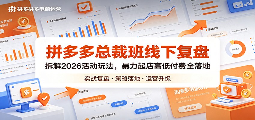 拼多多2026活动玩法复盘，暴力起店手册与高利润强付费、高投产微付费双模式落地 - 缩略图