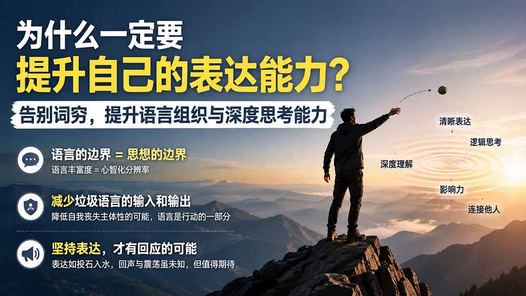 为什么一定要提升表达能力，告别词穷，语言丰富度等于心智化分辨率 - 缩略图